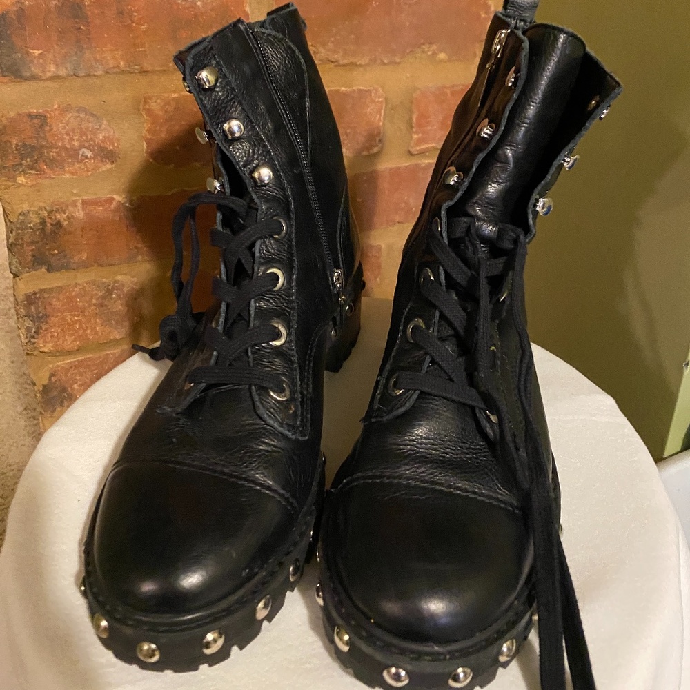 SCHUTZ Andrea Studded Combat Boot size 10B
